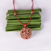 9109 ONLY SPAIN Amritapuri Rudraksha Bead Necklace-Red01